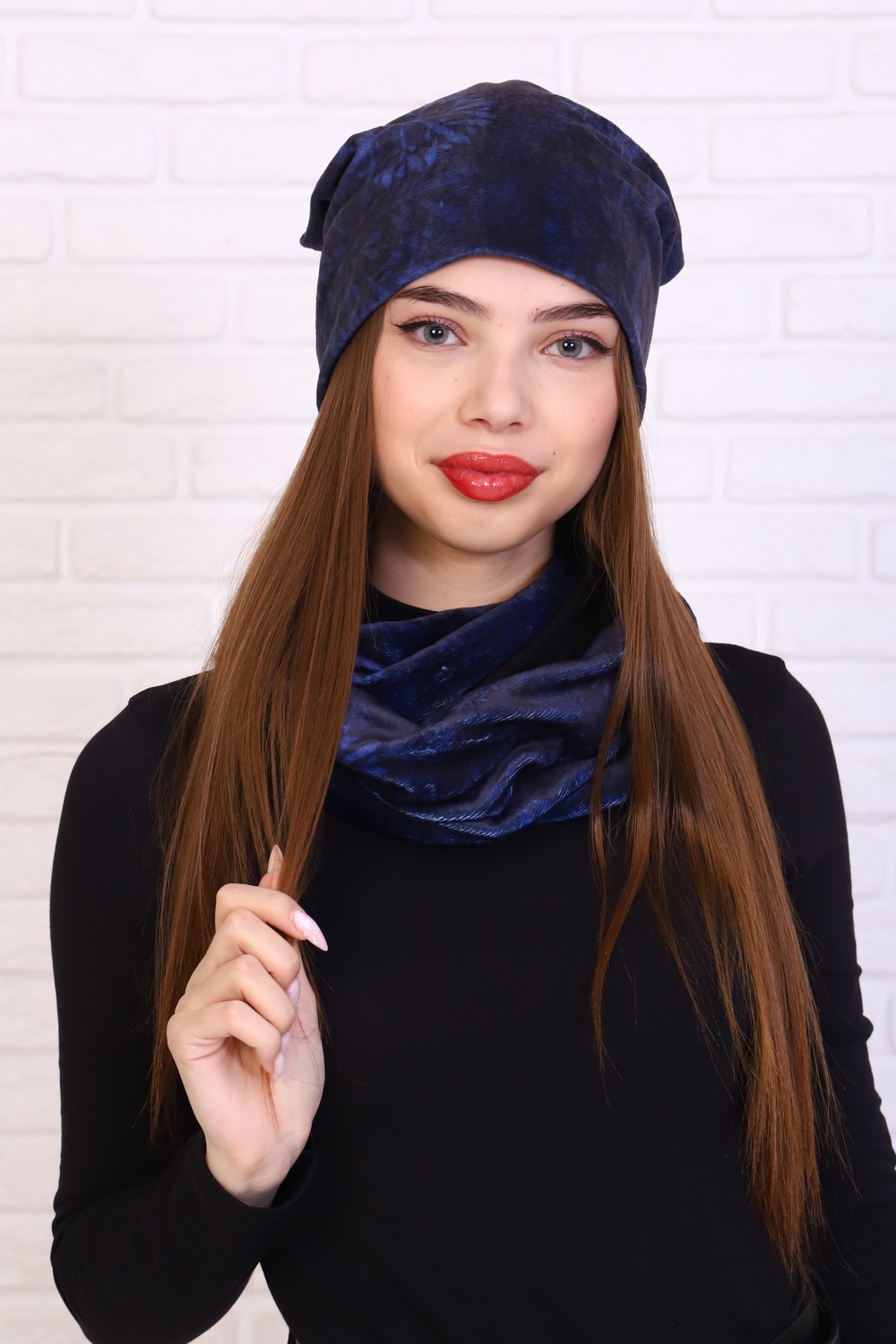 Комплект женский шапка и шарф-снуд iv83600 56-58 от Grandstock