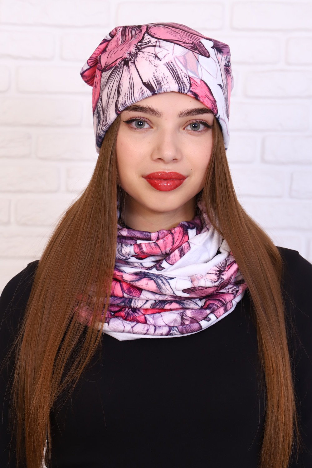Комплект женский шапка и шарф-снуд iv83604 56-58 от Grandstock