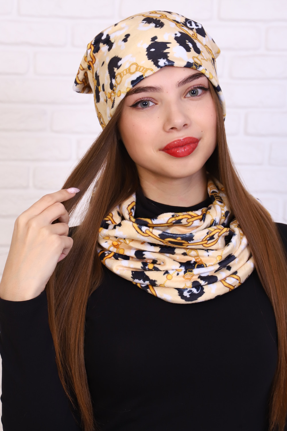 Комплект женский шапка и шарф-снуд iv83606 56-58 от Grandstock