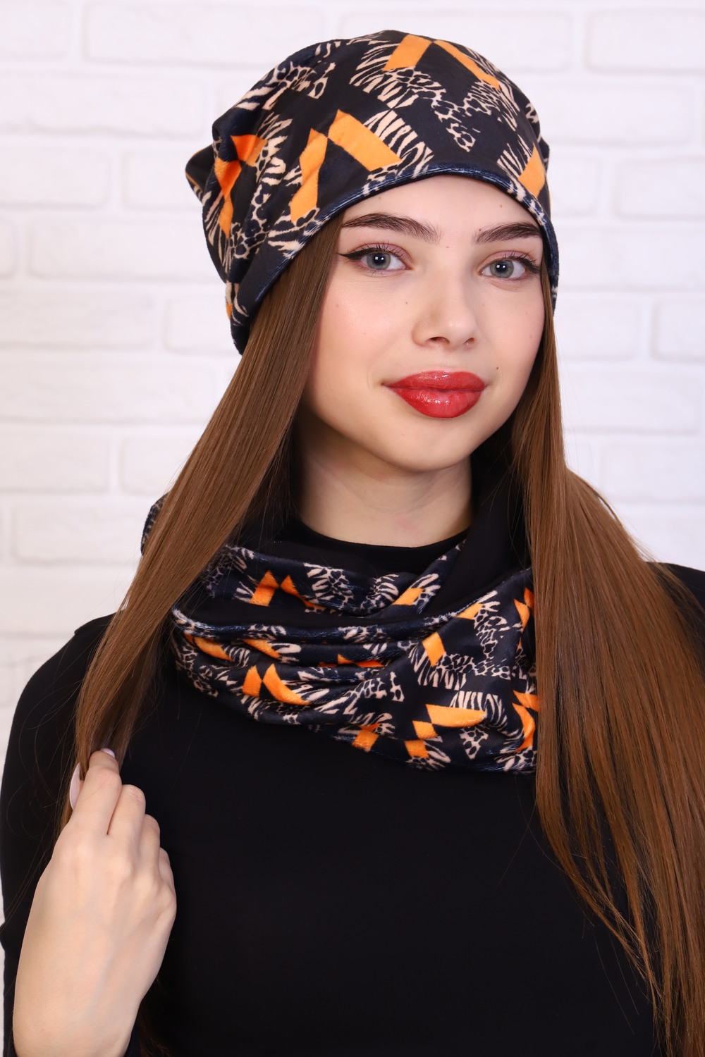 Комплект женский шапка и шарф-снуд iv83607 56-58 от Grandstock