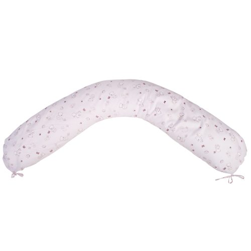 Подушка для беременных "Мишка розовый" (бязь, политерм) (23*185)