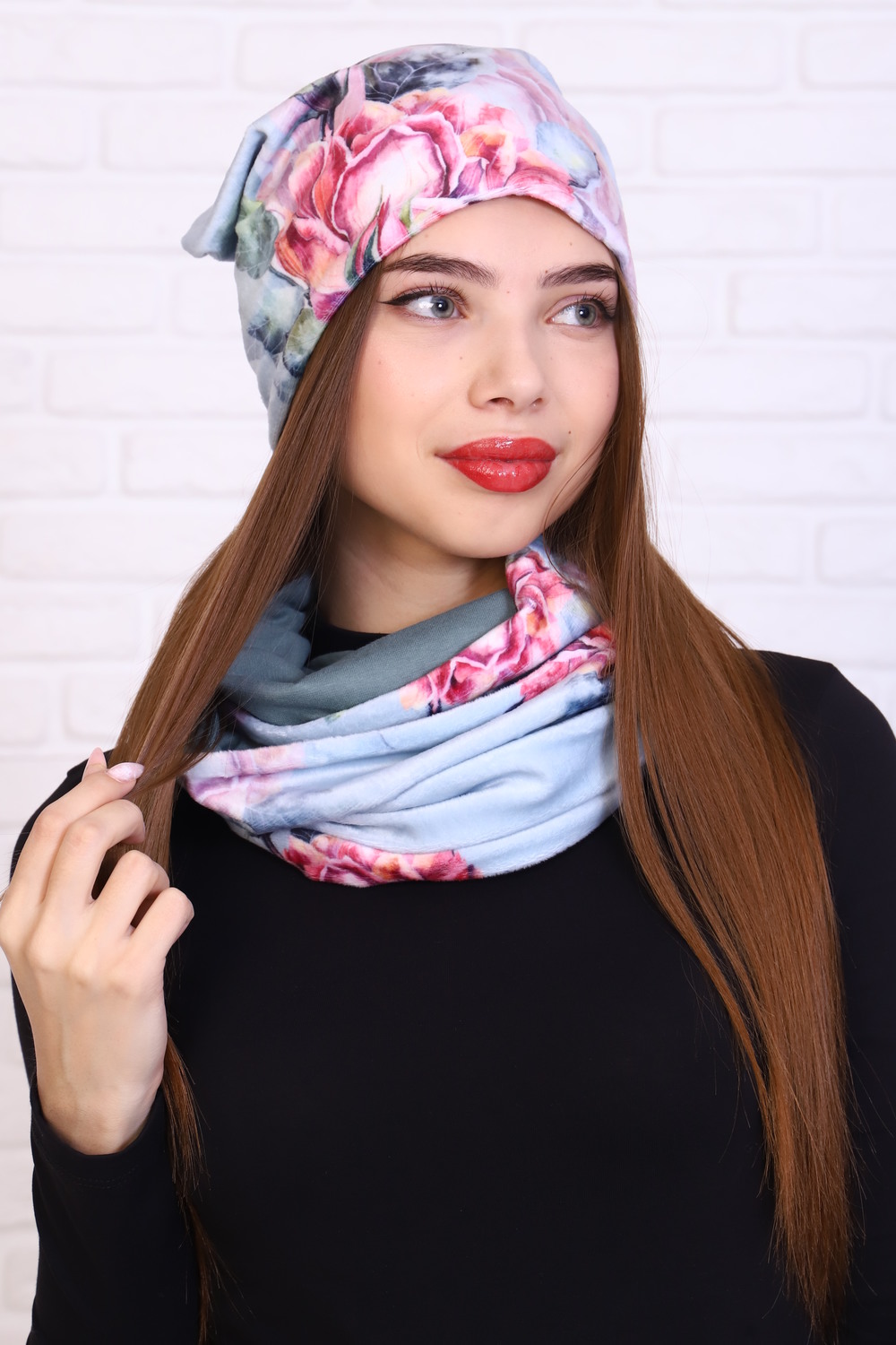 Комплект женский шапка и шарф-снуд iv84476 56-58 от Grandstock