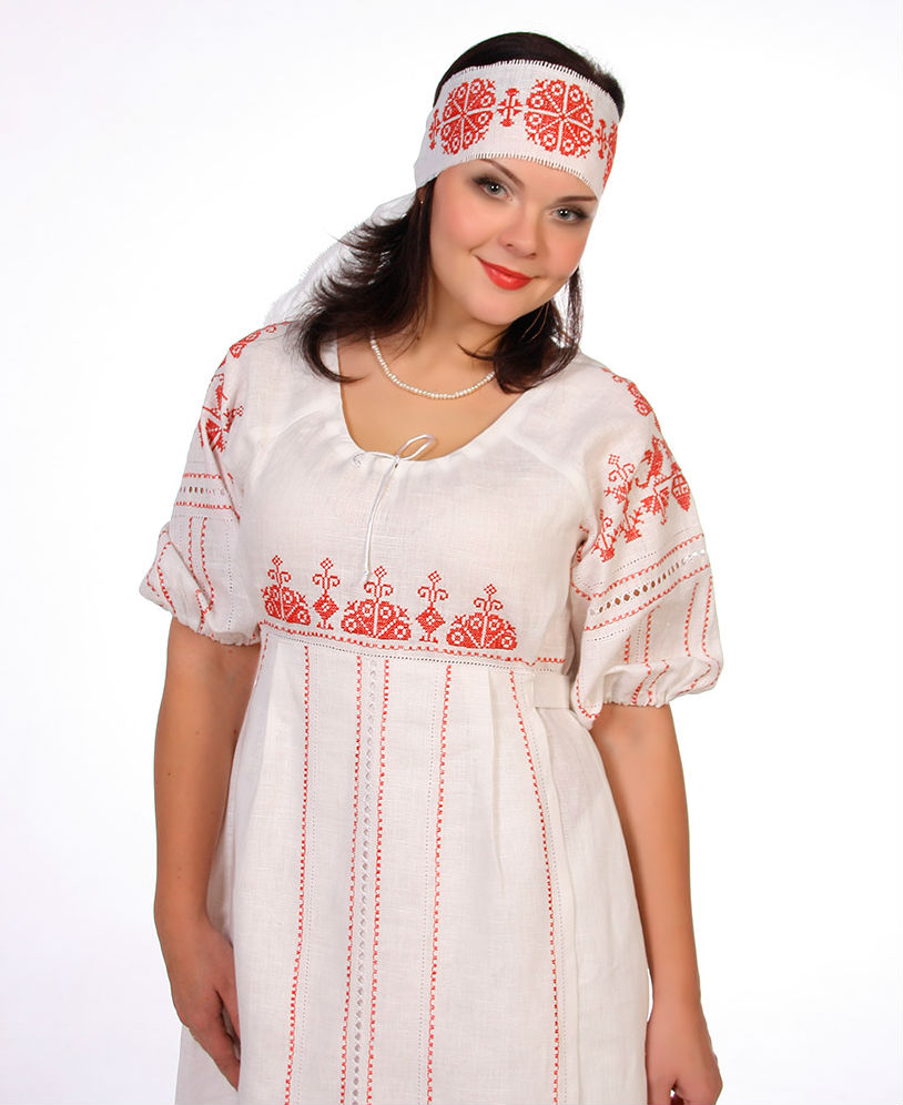 Льняное платье "Россиянка"